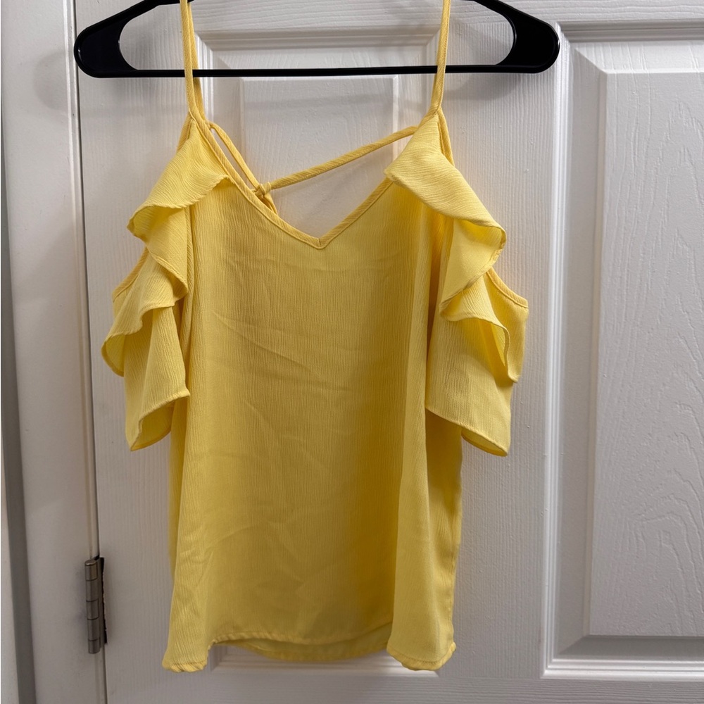 Mine Yellow Ruffled Camisole Top